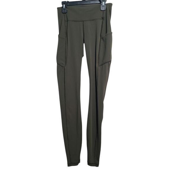 Lululemon Speed Up Tight Full-On Luxtreme 28" Dark Olive Sz 4 - Picture 3 of 7